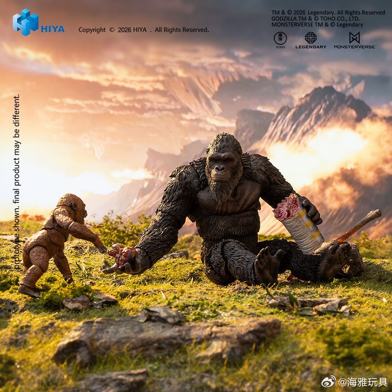 [In stock] WF 2026 Limited Edition Hiya Exquisite Basic Series Godzilla x Kong: The New Empire Kong & Suko Set Action Figure