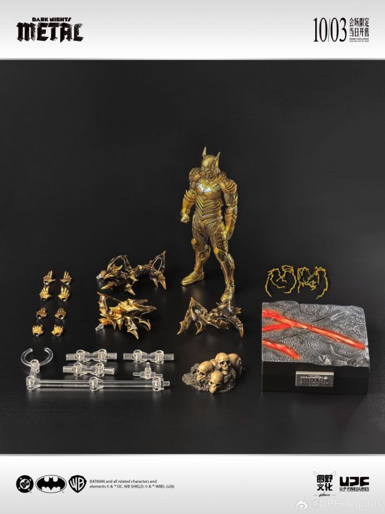 [In stock] WF 2026 Limited Edition YuanYe Culture Toy X U-P-Finegures Dark Nights: Metal The Red Death Gold Version Action Figure
