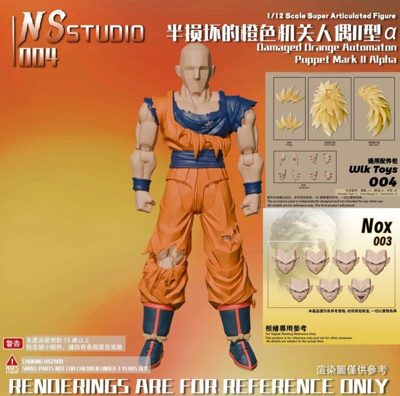 [Pre-sale] NS Studio SSJ3 Goku Battle Damaged The Second Installment: Semi-Damaged Orange Automaton Type II α/β