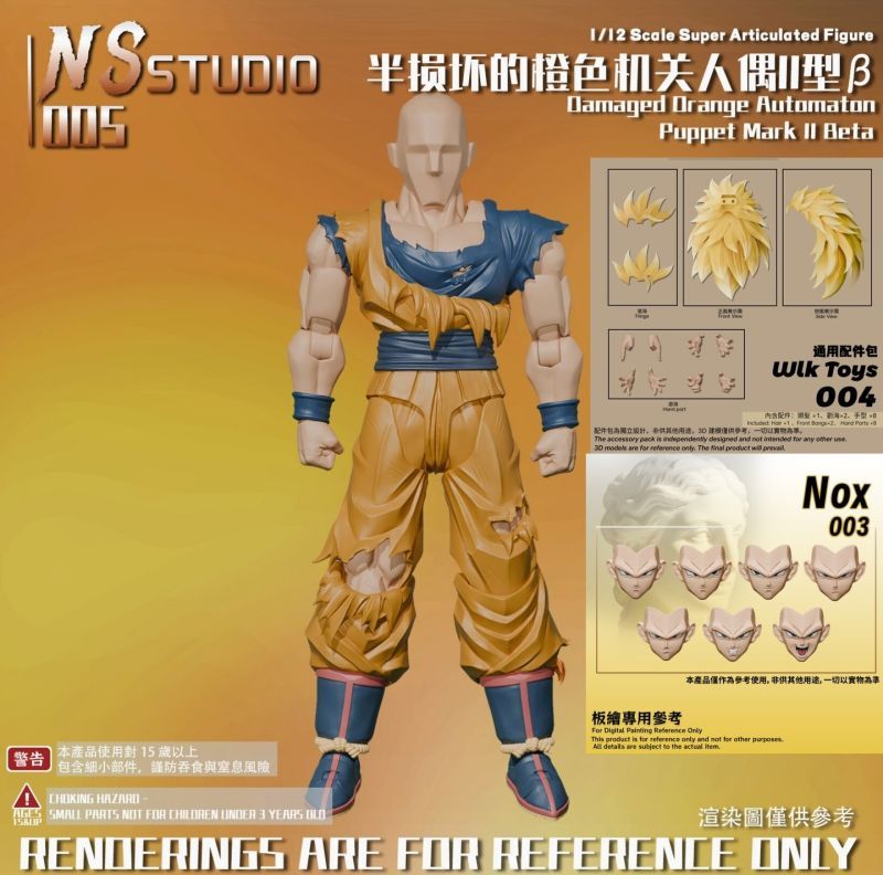 [Pre-sale] NS Studio SSJ3 Goku Battle Damaged The Second Installment: Semi-Damaged Orange Automaton Type II α/β