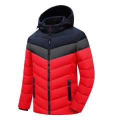 patchwork winter warm insulated mens puffer jackets cotton quilted coat