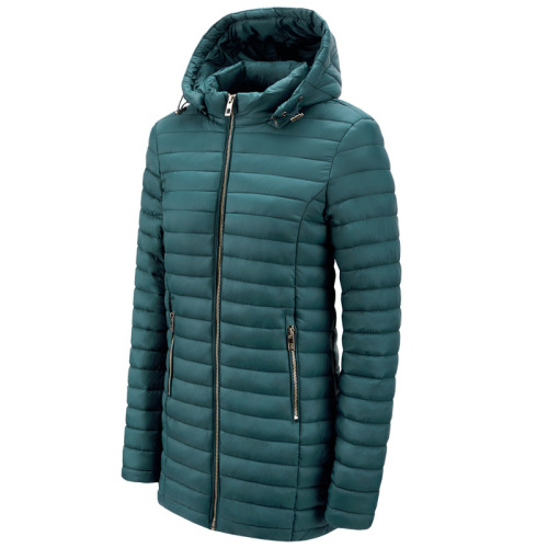 longline women insulated cotton padded puffer jacket winter outerwear