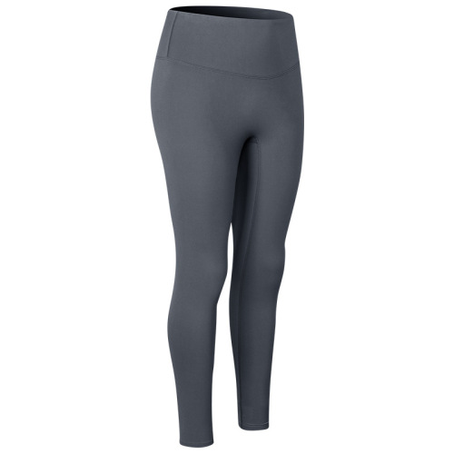 solid yoga nylon peached yoga gym leggings without front seam women sport tight yoga pants