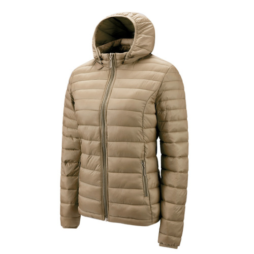 nylon soft women hooded puffer coat winter insulated cotton jacket windproof outdoor wear
