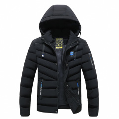 hooded mens winter puffer jacket cotton insulated winter coat