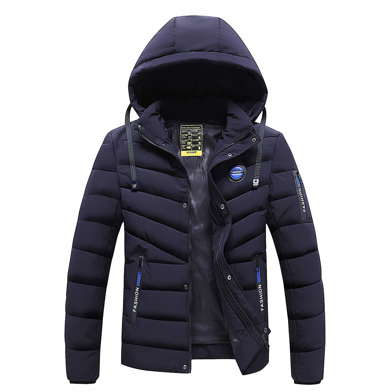 hooded mens winter puffer jacket cotton insulated winter coat