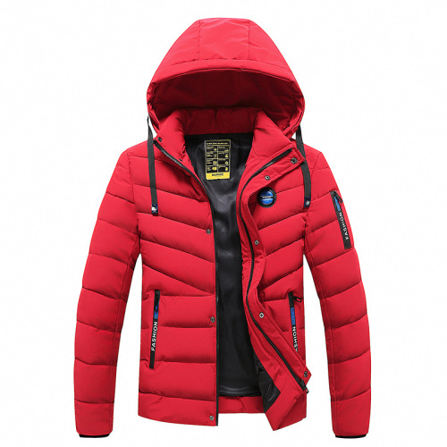 hooded mens winter puffer jacket cotton insulated winter coat