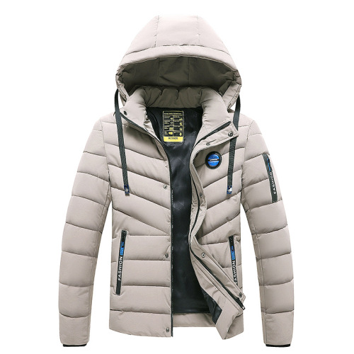hooded mens winter puffer jacket cotton insulated winter coat