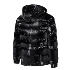 reversible men puffer jacket fashion full printed polish street mens bubble coat