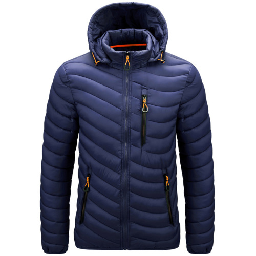 waterproof zipper mens puffer jacket hooded male insulated winter coat outerwear