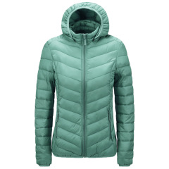 women V shaped cotton quilted puffer jacket solid color winter insulated winter coat