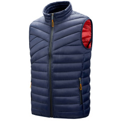 pure color men insulated waist coat cotton padded male vest winter gilet