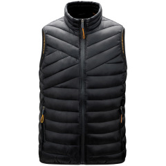 pure color men insulated waist coat cotton padded male vest winter gilet