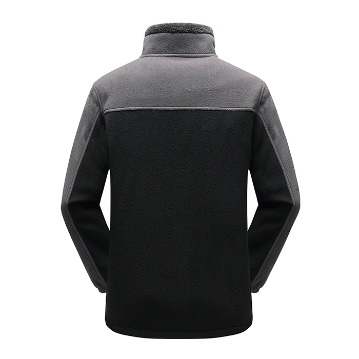 thicker men polar fleece jacket patchwork outdoor hiking insulated jacket
