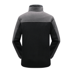 thicker men polar fleece jacket patchwork outdoor hiking insulated jacket