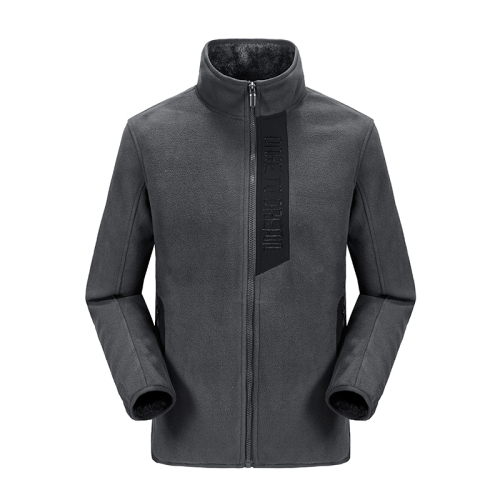 mens outdoor fleece jacket windproof winter outer coat zipper up fur thick jacket