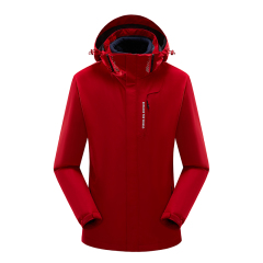 couple outdoor coat detachable hood water repellent mountain jacket lined with polar fleece warm insulated jacket