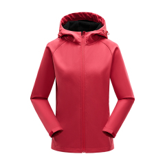 water repellent outdoor sofeshell jackets women hooded hiking autumn winter fleece lined warm outer coats
