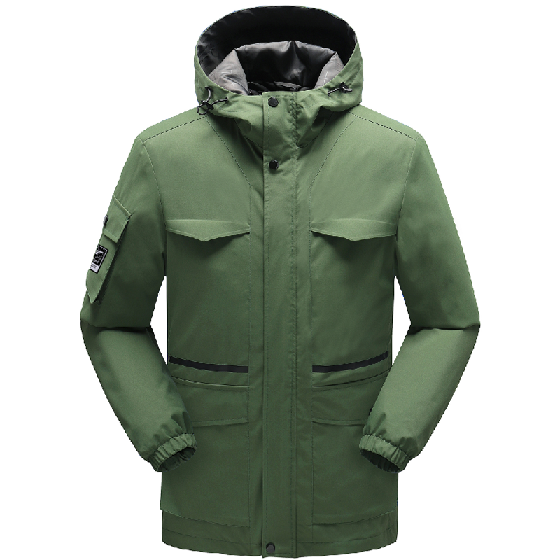 mens urban fashion big pockets outdoor windproof jacket hooded windbreaker