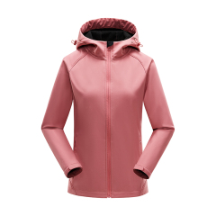 water repellent outdoor sofeshell jackets women hooded hiking autumn winter fleece lined warm outer coats