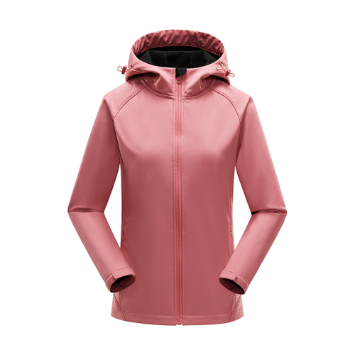 water repellent outdoor sofeshell jackets women hooded hiking autumn winter fleece lined warm outer coats