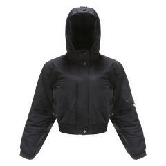 fashion cropped women bubble coat hooded cotton padded puffer jacket