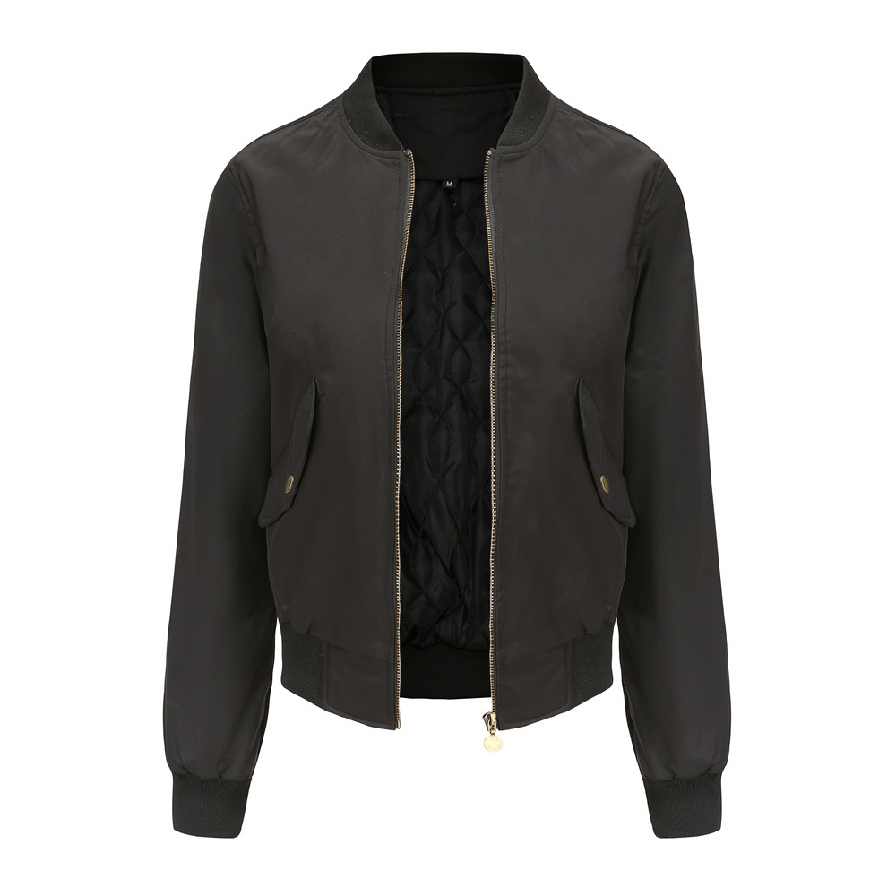 women bomber jacket autumn winter light cotton quilted puffer coat