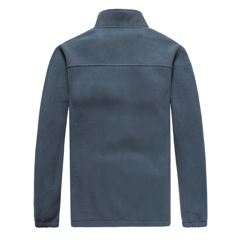 big pocket stand collar full zipper polar fleece mens jacket autumn winter outer fleece coat