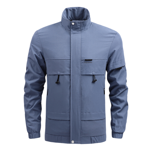 full zipper big pocket mens sport casual windbreaker light jacket