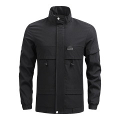 full zipper big pocket mens sport casual windbreaker light jacket
