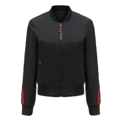 strip cotton quilted women autumn winter bomber jacket short lenght woman puffer jacket