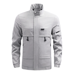 full zipper big pocket mens sport casual windbreaker light jacket