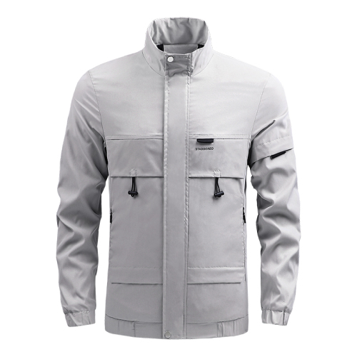 full zipper big pocket mens sport casual windbreaker light jacket