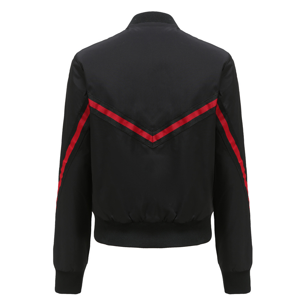strip cotton quilted women autumn winter bomber jacket short lenght woman puffer jacket