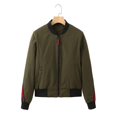 strip cotton quilted women autumn winter bomber jacket short lenght woman puffer jacket