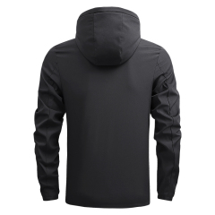 solid color mens hooded spring jacket casual sport autumn windbreaker