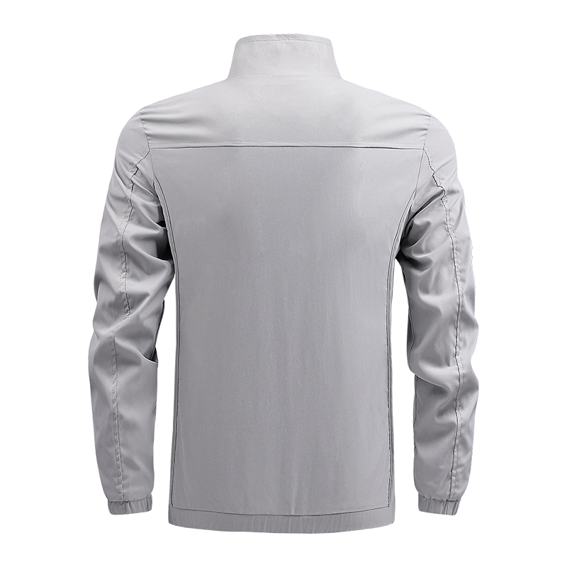 full zipper stand collar zipper pocket mens light jacket spring autumn sport windbreaker