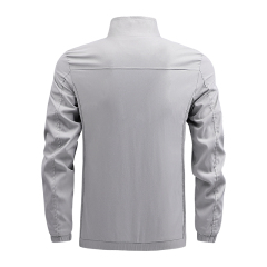 full zipper stand collar zipper pocket mens light jacket spring autumn sport windbreaker