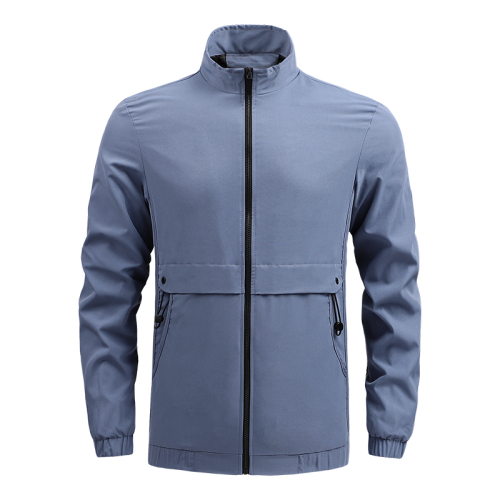full zipper stand collar zipper pocket mens light jacket spring autumn sport windbreaker