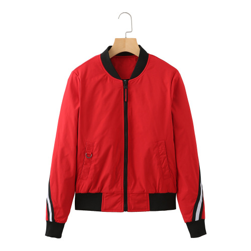 strip cotton quilted women autumn winter bomber jacket short lenght woman puffer jacket