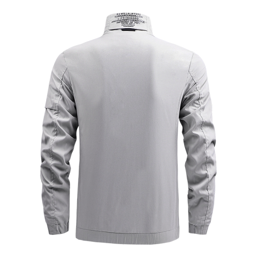 full zipper big pocket mens sport casual windbreaker light jacket