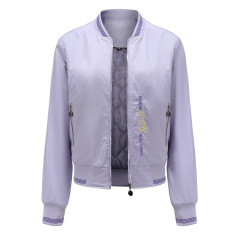embroidery women bomber puffer jacket light cotton diamond quilted woman winter jacket