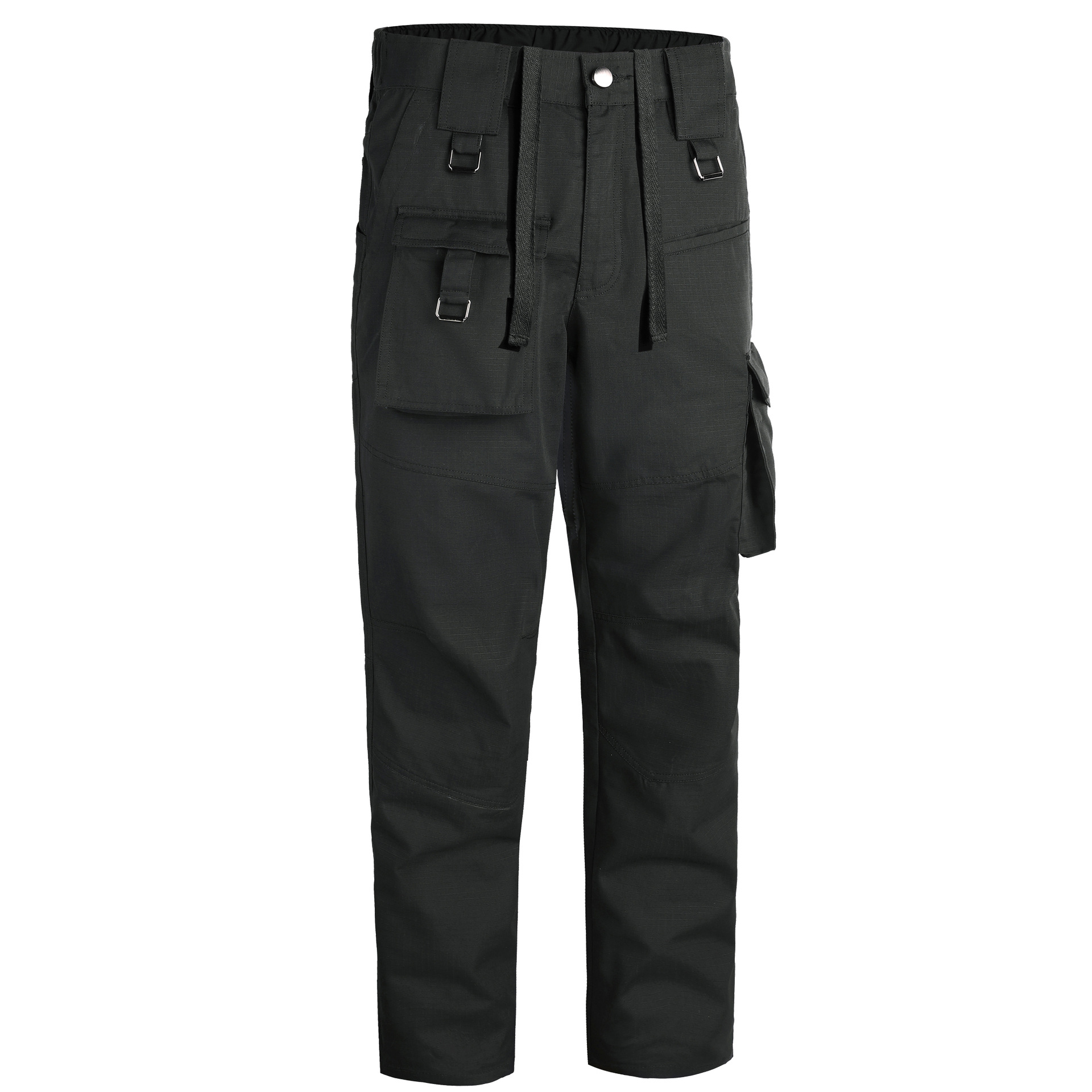 big pocket pure color mens hiking pants cotton spandex travel trekking trousers