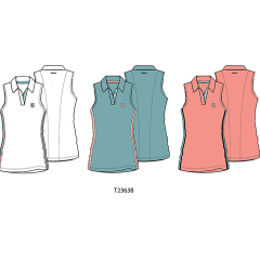 stand collar sleevelss tshirt women sport tennis tank tops