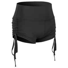 tunnel string tie up yoga shorts high waist butt lift gym sport short