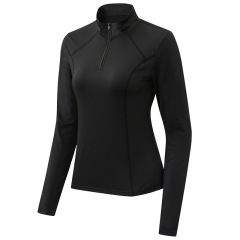 1/4 zipper stand collar yoga tshirt long sleeve sport running tops wear
