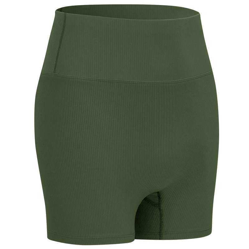 stair stretchy fabric yoga gym shorts without front seam