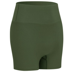 stair stretchy fabric yoga gym shorts without front seam