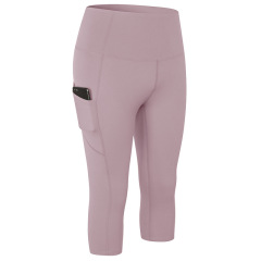 pure high waist yoga cript pants with phone pocket gym legging tight
