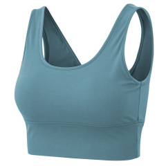 detachable cup padding women yoga bra top V hollow out sexy gym bra